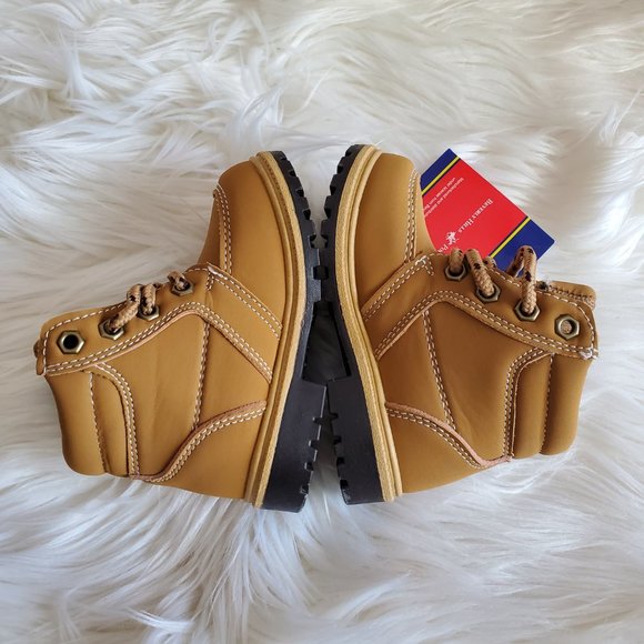 Beverly Hills Polo Club Unisex Tan Lace Up Work Fashion Soft Ankle Boots SZ 6 - Picture 6 of 9